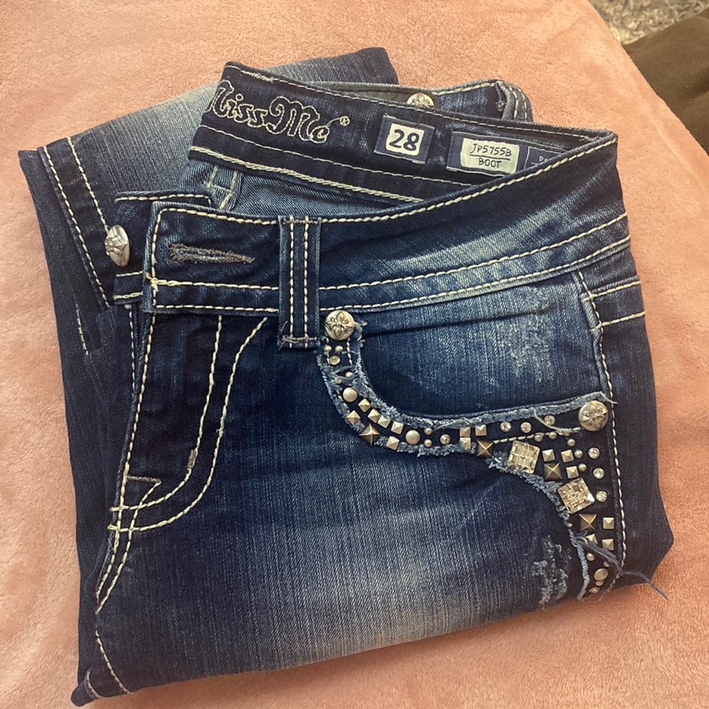 Miss me jeans boot cut blind pockets front and back